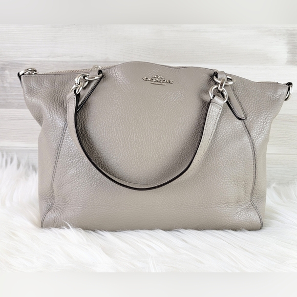 COACH F26917 SMALL KELSEY SATCHEL Gray Pebbled Leather - Picture 8 of 15